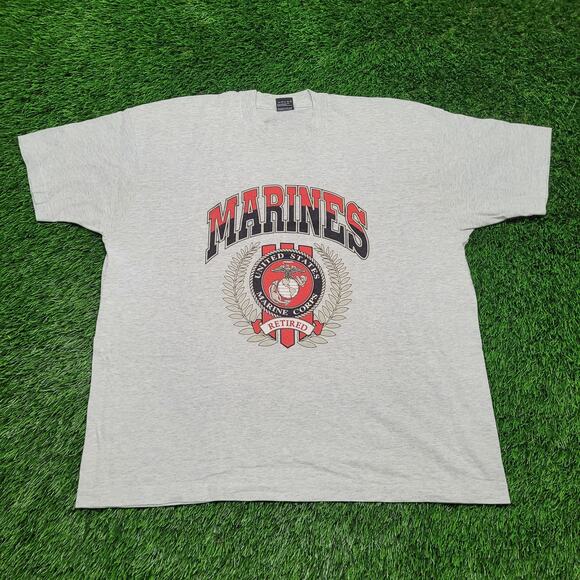 Vintage 1993 USMC Marines Retired T-Shirt Mens XXL USA Made - Picture 1 of 12